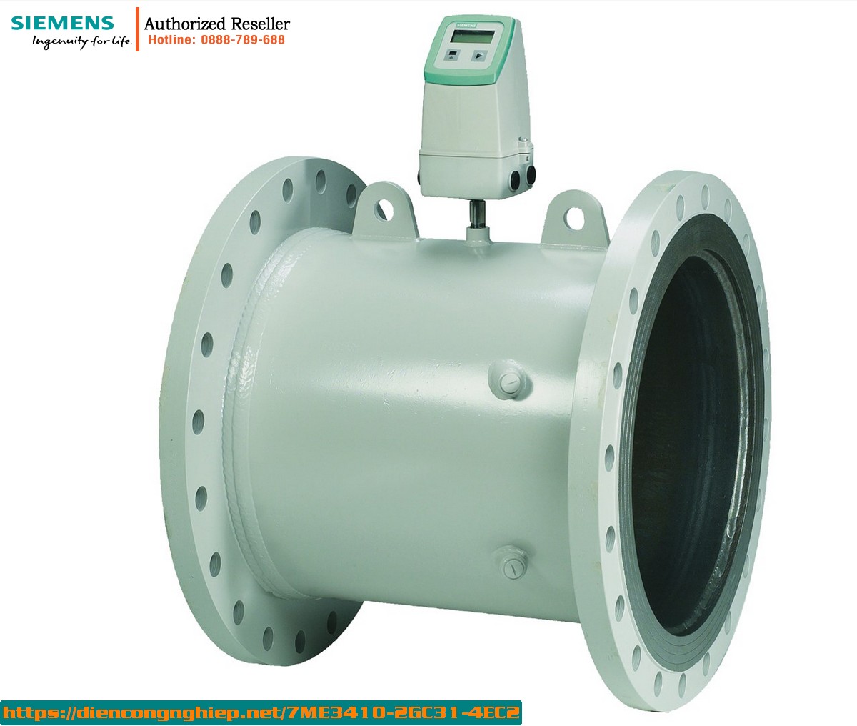 7ME3410-2GC31-4EC2 - Đồng hồ đo lưu lượng siêu âm chuyển giao thương mại DN200 thép carbon, đo năng lượng nhiệt