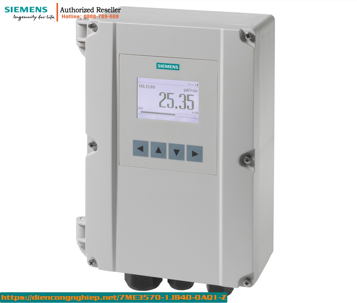Đồng hồ đo lưu lượng siêu âm SITRANS FS220 1 đường - 7ME3570-1JB40-0AQ1-Z - Giải pháp giám sát rò rỉ và đo lường nước thông minh
