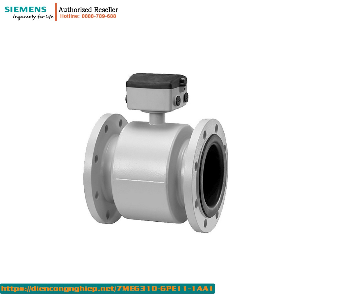 Cảm biến đo lưu lượng điện từ Siemens 7ME6310-6PE11-1AA1 - SITRANS FM MAG 3100, kết nối mặt bích, đo chất lỏng dẫn điện, ứng dụng công nghiệp, dầu khí, điều khiển từ xa