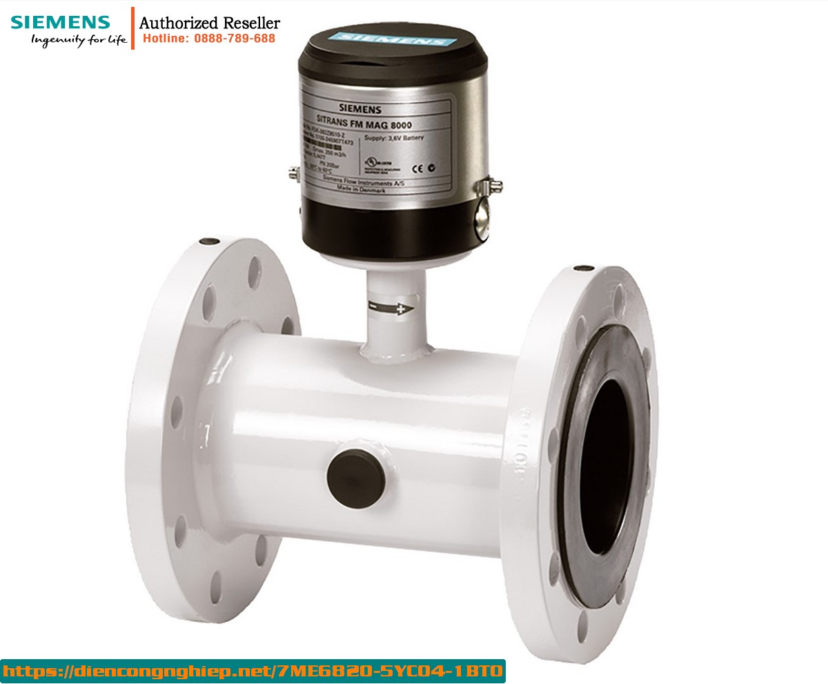 Đồng hồ đo lưu lượng điện từ dùng pin SITRANS FM MAG 8000 7ME6820-5YC04-1BT0 - DN450, chứng nhận Custody Transfer, đo nước và chất lỏng dẫn điện