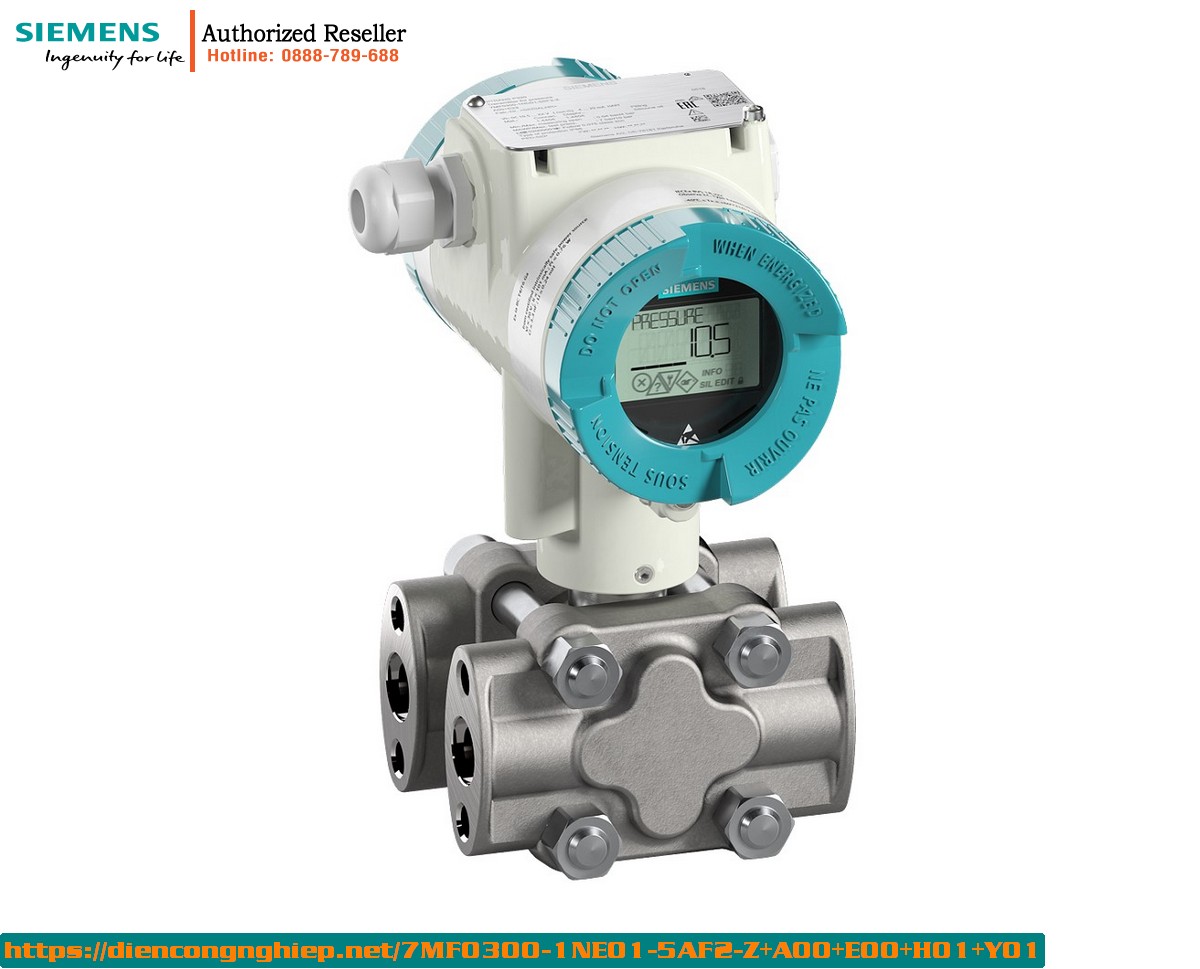 Cảm biến áp suất Siemens SITRANS P320 HART 4-20mA | Đo áp suất 4000mbar | 7MF0300-1NE01-5AF2-Z+A00+E00+H01+Y01