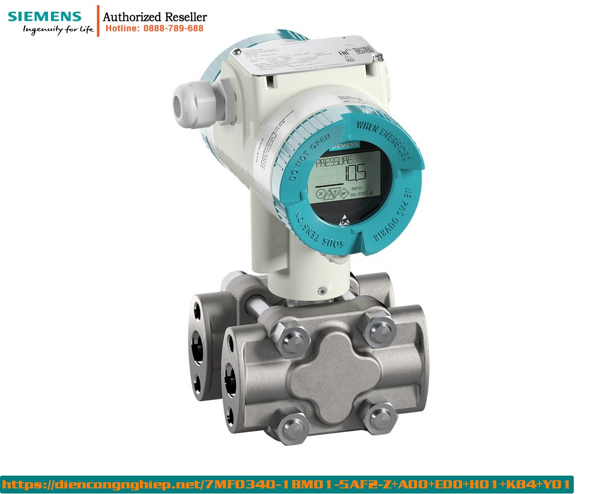 Cảm Biến Áp Suất Chênh Áp & Lưu Lượng Siemens SITRANS P320 HART 4-20mA - Mã 7MF0340-1BM01-5AF2-Z+A00+E00+H01+K84+Y01