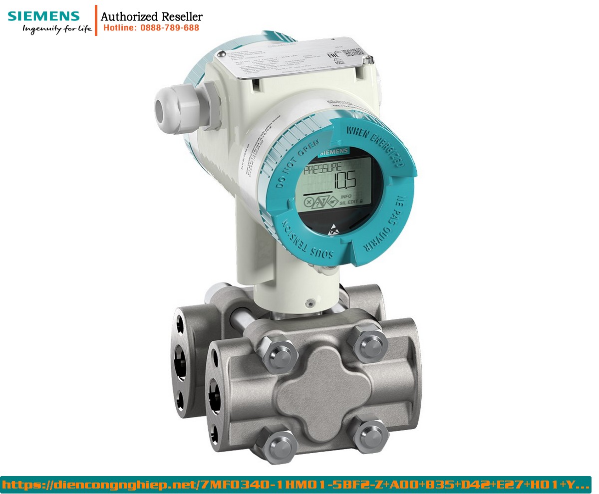 Cảm Biến Áp Suất Chênh Áp Siemens SITRANS P320 HART 7MF0340-1HM01-5BF2-Z+A00+B35+D42+E27+H01+Y01+Y15 - Đo Lưu Lượng, PN160, Màn Hình Hiển Thị 1 Cảm Biến Áp Suất Chênh Áp Siemens SITRANS P320 HART 7MF0340-1HM01-5BF2-Z+A00+B35+D42+E27+H01+Y01+Y15 - Đo Lưu Lượng, PN160, Màn Hình Hiển Thị