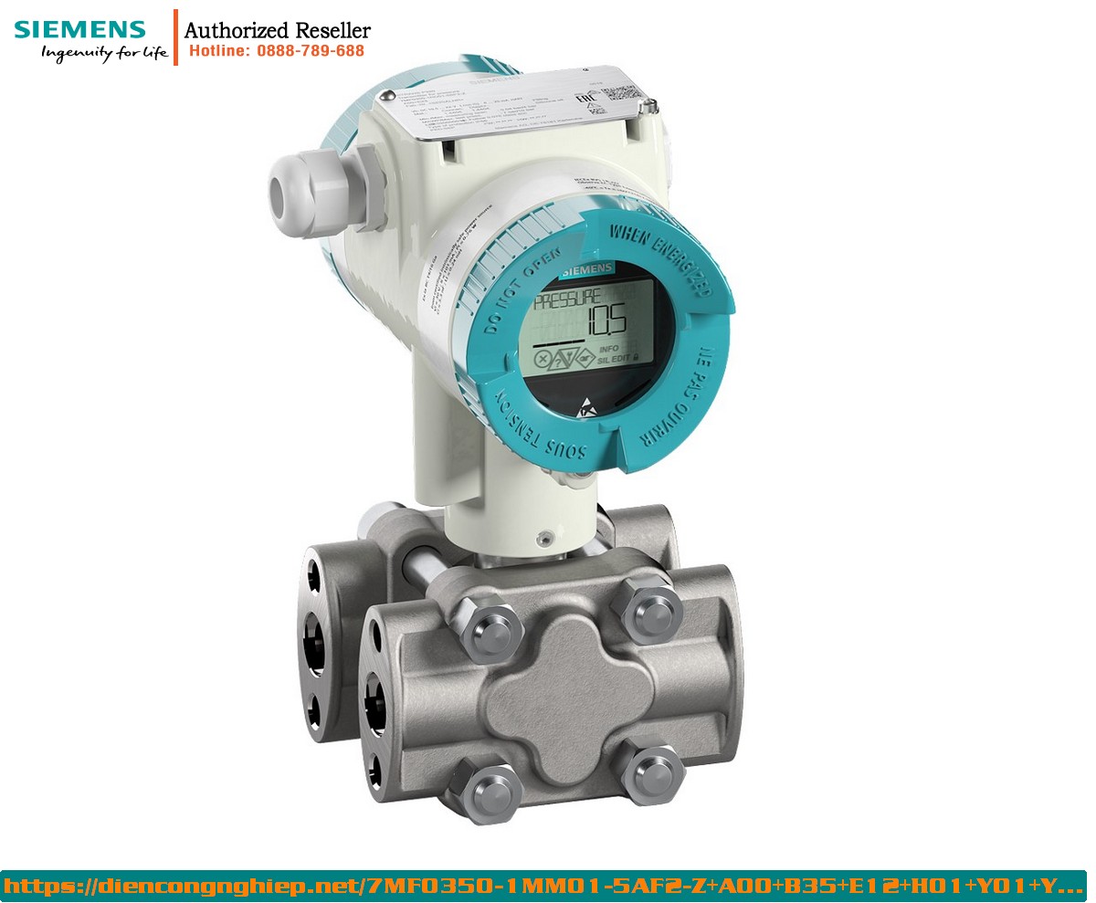 Cảm biến áp suất chênh lệch và lưu lượng SITRANS P320 HART 4-20mA - 7MF0350-1MM01-5AF2-Z+A00+B35+E12+H01+Y01+Y15