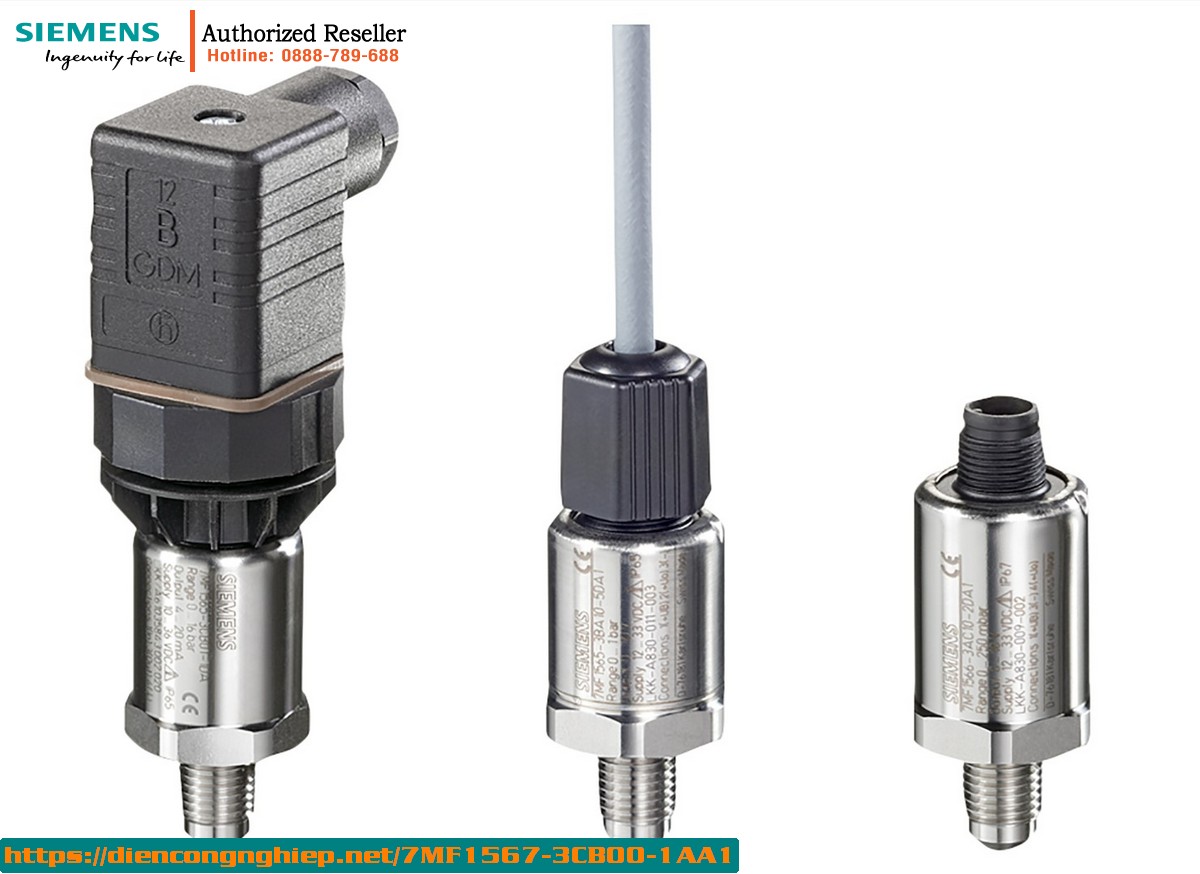 Cảm biến áp suất Siemens 7MF1567-3CB00-1AA1 - Máy phát áp suất tuyệt đối chuyên dụng áp suất cao, vật liệu inox toàn phần