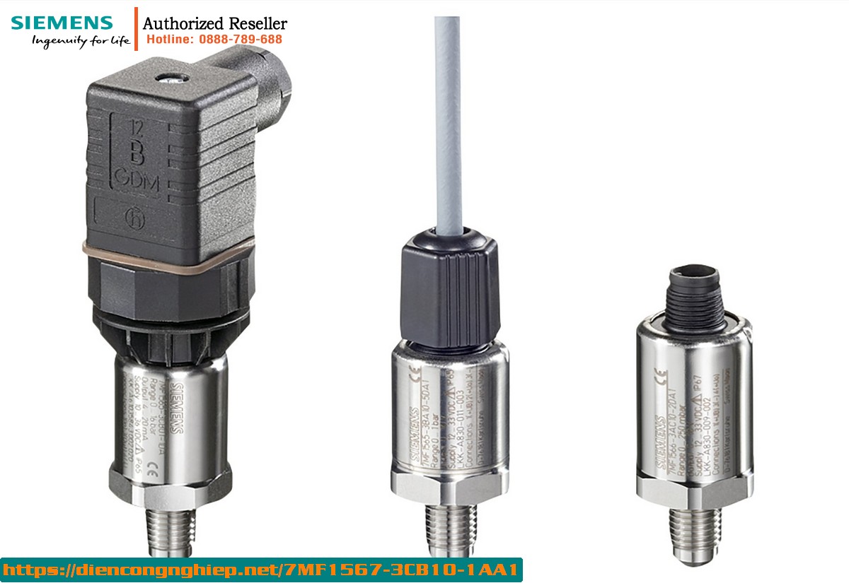 Cảm biến áp suất Siemens 7MF1567-3CB10-1AA1 | Đo áp suất tuyệt đối 0-16 bar | Vật liệu thép không gỉ | Ứng dụng áp suất cao và môi chất lạnh