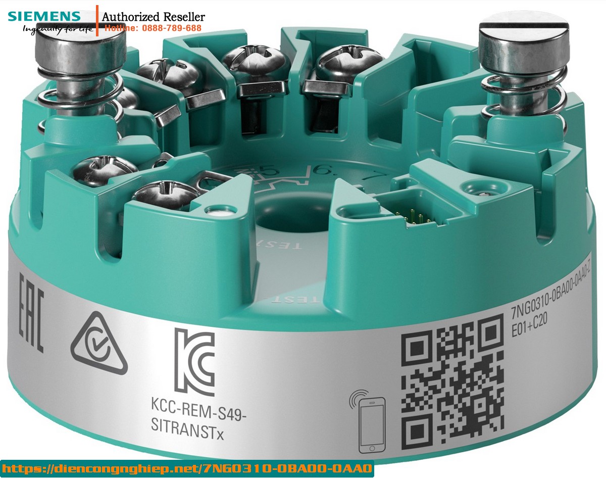 Bộ chuyển đổi nhiệt độ HART SITRANS TH320 Pt100 3 dây - 7NG0310-0BA00-0AA0 - Lắp đầu cảm biến và tủ điện