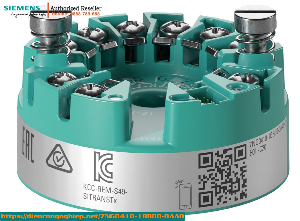 Bộ Chuyển Đổi Nhiệt Độ SITRANS TH420 7NG0410-1BB00-0AA0 - Đầu Vào Kép RTD Pt100 3-Dây, Ngõ Ra HART, Lắp Đầu hoặc Rail