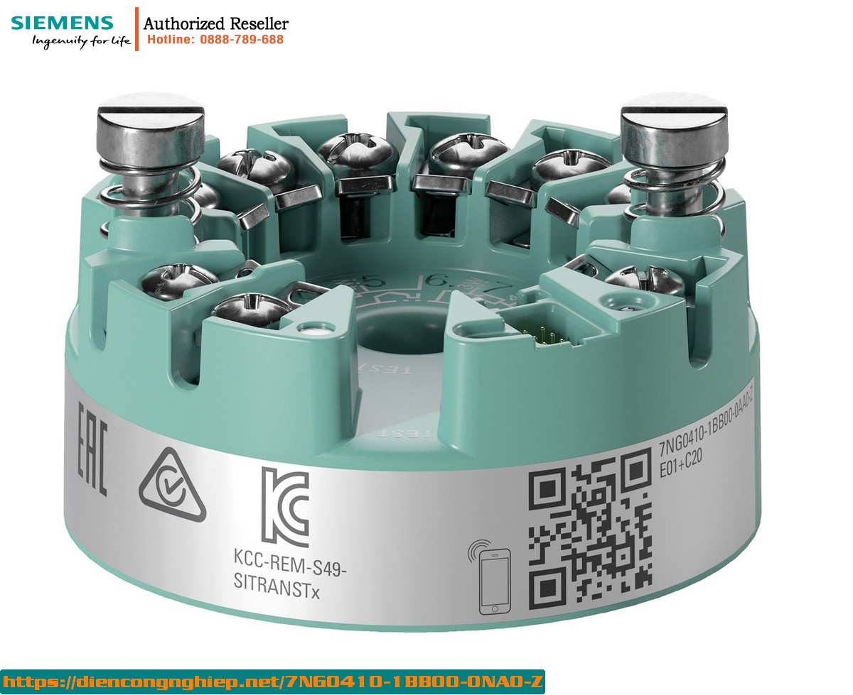 Bộ Chuyển Đổi Nhiệt Độ SITRANS TH420 7NG0410-1BB00-0NA0-Z - Đầu Vào Kép, HART, ATEX/IECEx, Cài Đặt Đầu Cảm Biến