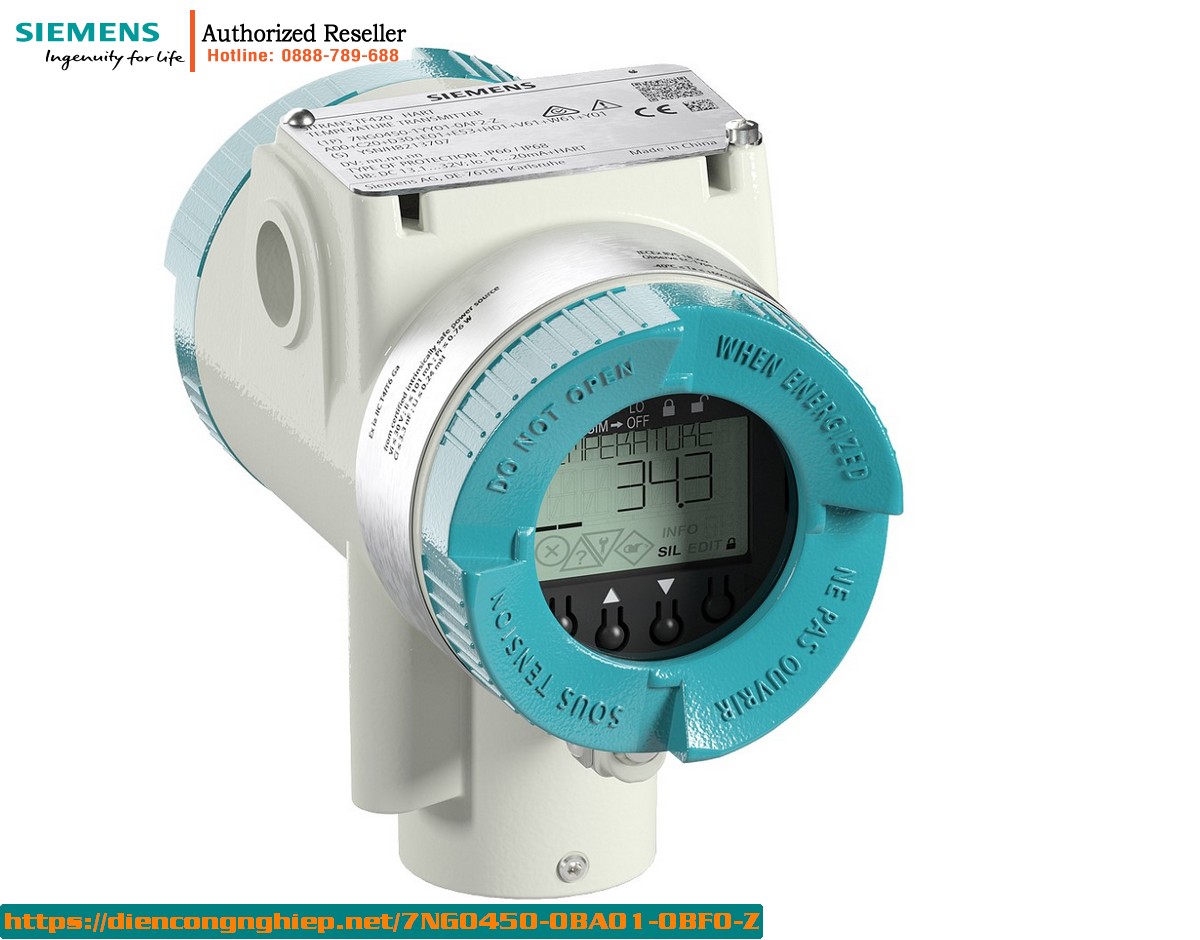 Cảm Biến Nhiệt Độ SITRANS TF420 7NG0450-0BA01-0BF0-Z - Đầu Dò Nhiệt 2 Kênh HART, Lắp Tường/Ống