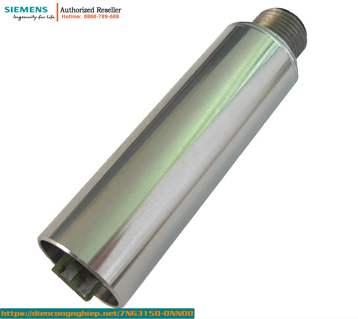 Cảm biến nhiệt độ Siemens SITRANS TH100 Slim 7NG3150-0NN00 - Bộ chuyển đổi tín hiệu Pt100 4-20mA 2 dây, vỏ thép không gỉ, đầu nối M12